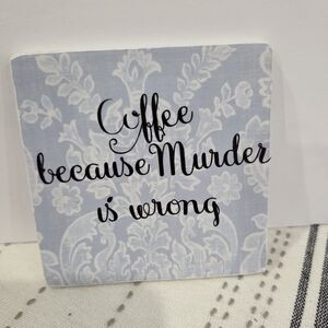 Blue and White Decorative Coaster